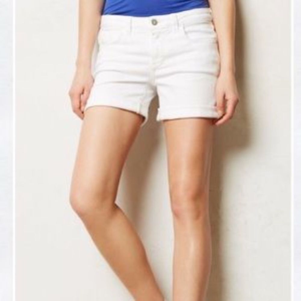 Anthropologie | White Denim Shorts